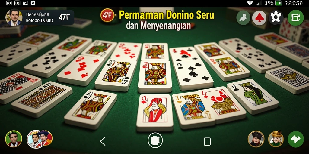 Tampilan gameplay seru dalam permainan domino 47F.