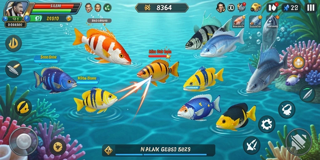 Gameplay seru Tembak Ikan dalam 8364 dengan grafis menarik.