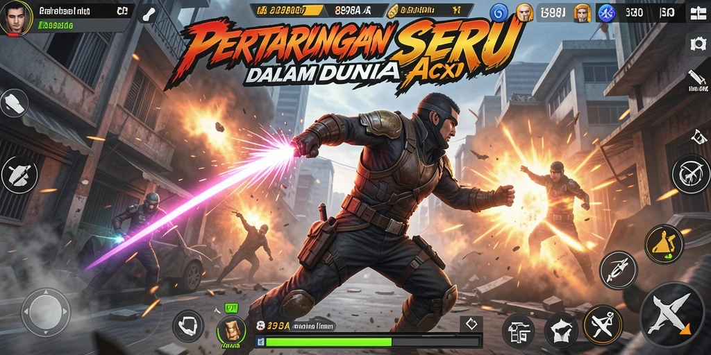 Screenshot utama 898A menampilkan aksi pertarungan yang intens dan mendebarkan.
