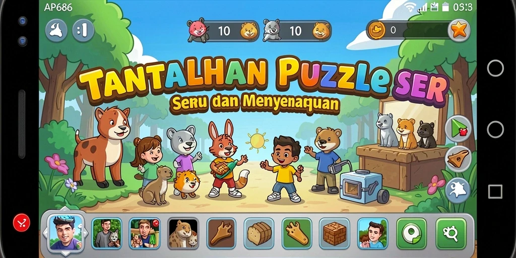 Gameplay seru dan menantang di AP686 menunjukkan tantangan puzzle.