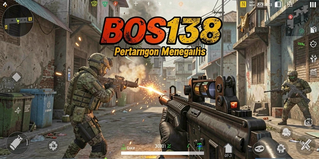 Screenshot menampilkan aksi gameplay seru dalam BOS138, game FPS mendebarkan.