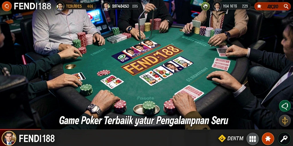 Tampilan menarik dari gameplay Poker di FENDI188.