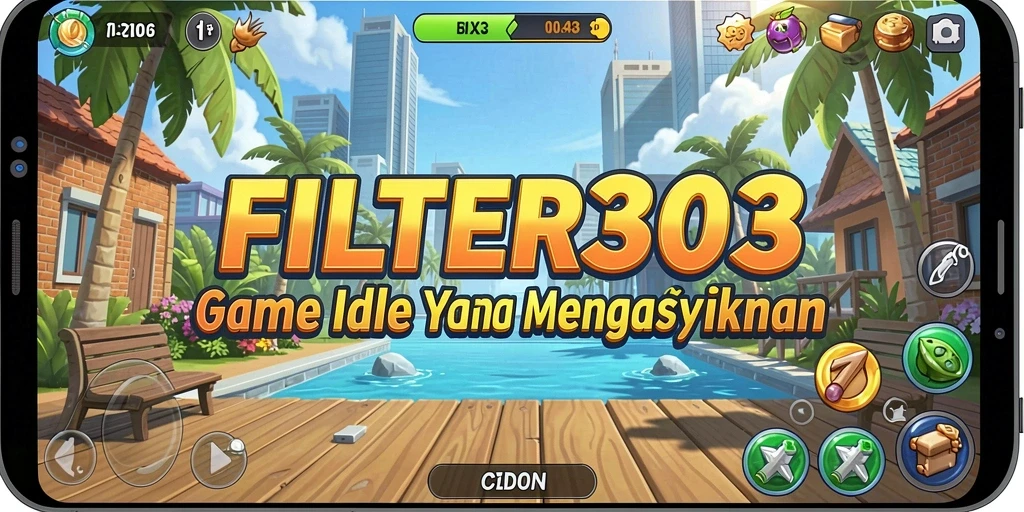Tampilan gameplay FILTER303 yang menarik dan sederhana.