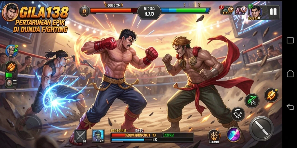 Tampilan seru gameplay GILA138 dalam pertarungan epik.