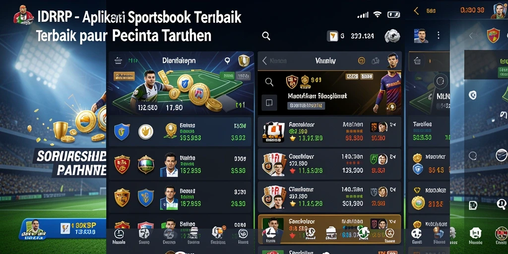 Tampilan menarik dari aplikasi IDRRP dengan fitur taruhan olahraga.