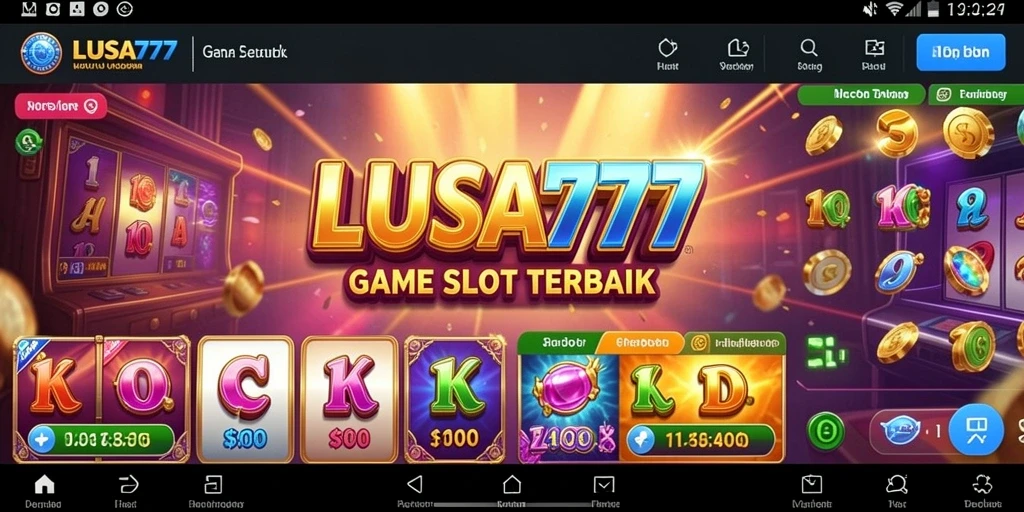 Tampilan gameplay yang menarik dari LUSA777 dengan beragam tema slot.