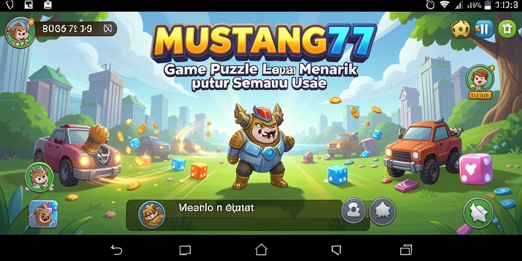 Tampilan gameplay seru dan menantang dari MUSTANG77.