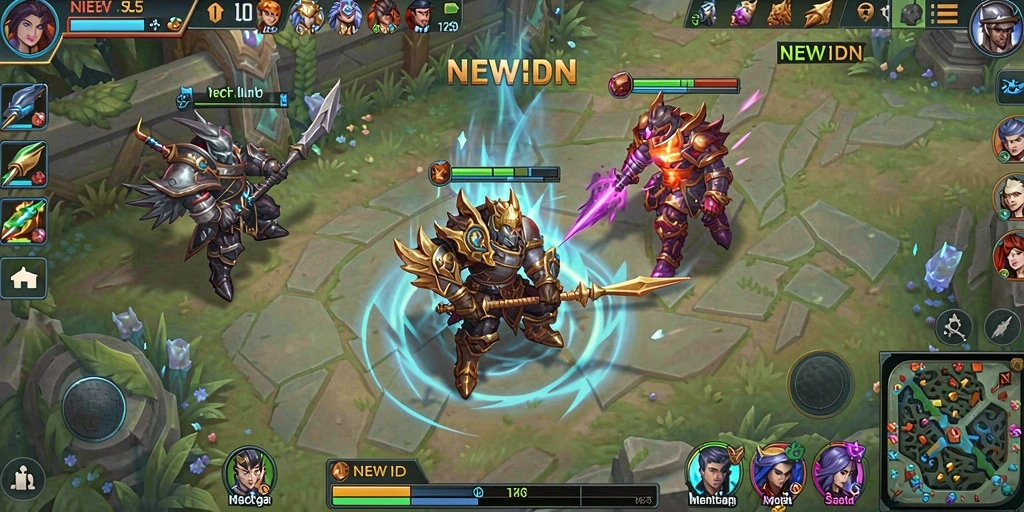 Tampilan gameplay seru di dunia MOBA NEWIDN.