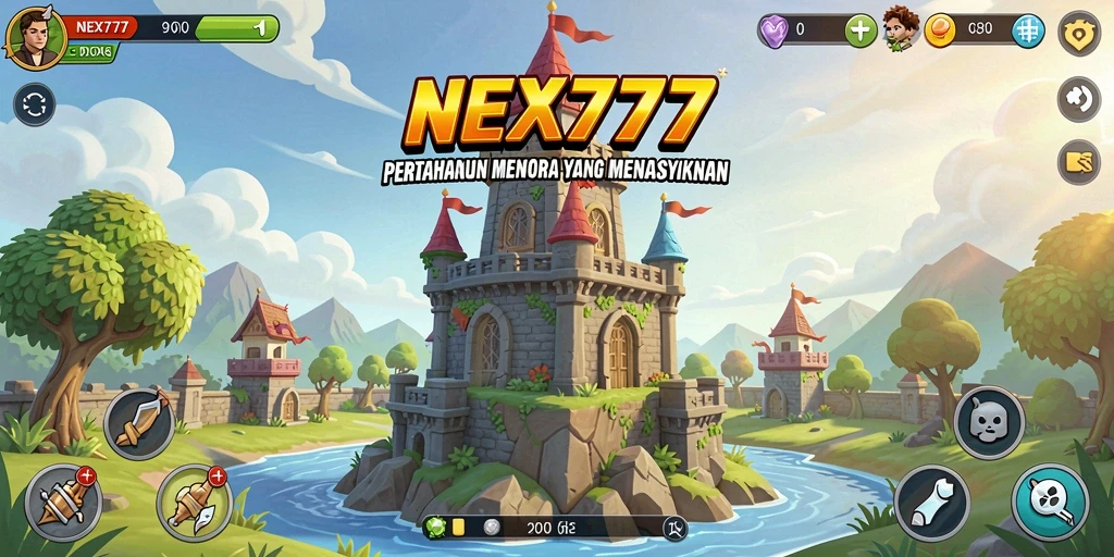 Gameplay NEX777 yang menarik dalam membangun pertahanan menara.