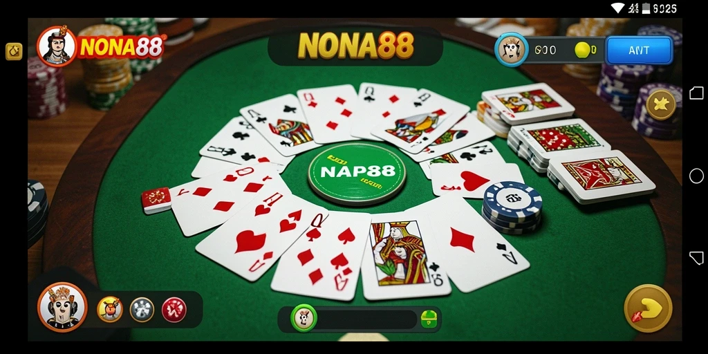 Screenshot NONA88 menampilkan suasana permainan Gaple yang seru.