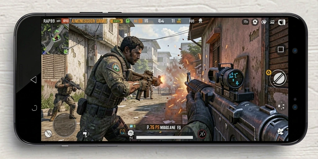 Screenshot utama RAP89 menampilkan aksi gameplay FPS yang mendebarkan.