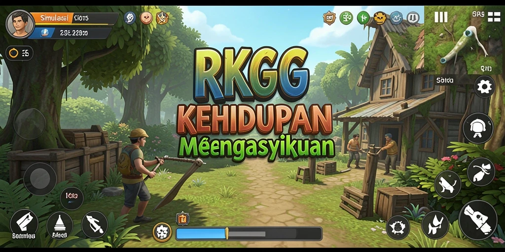 Screenshot RKGG menunjukkan interaksi karakter dalam gameplay Simulation yang kaya.