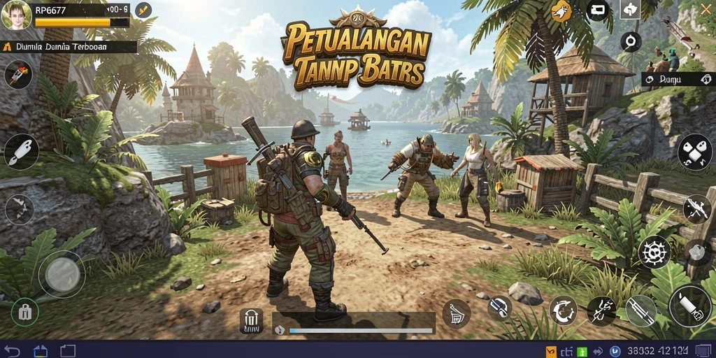 Tangkapan layar menunjukkan aksi petualangan seru di dunia terbuka.