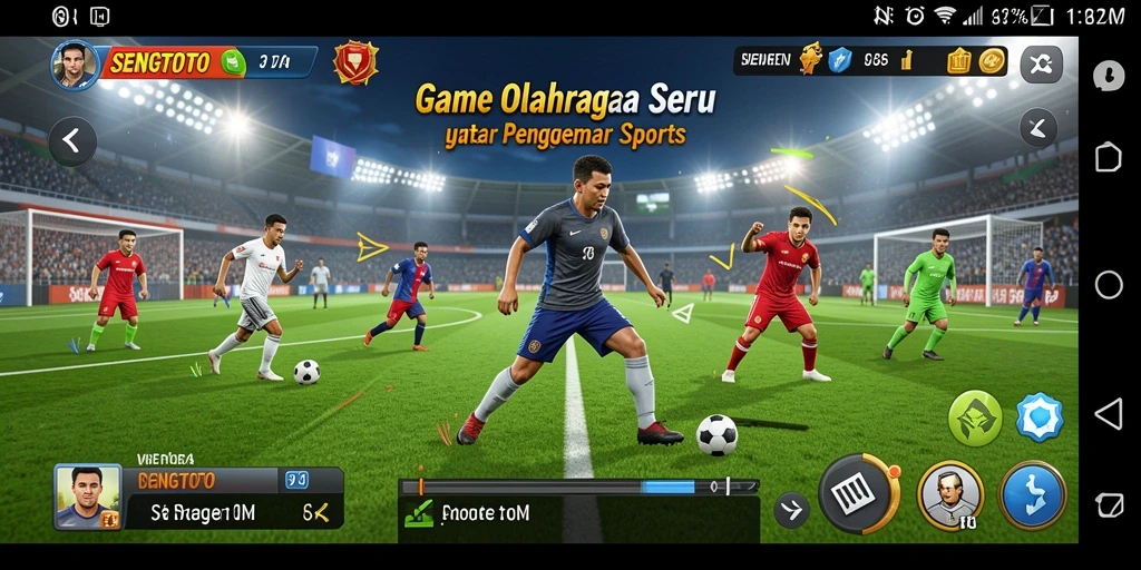 Screenshot SENGTOTO menampilkan gameplay seru dalam pertandingan olahraga.