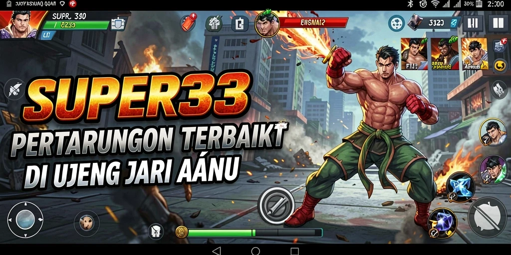 Tampilan gameplay SUPER33 yang menegangkan dan penuh aksi.