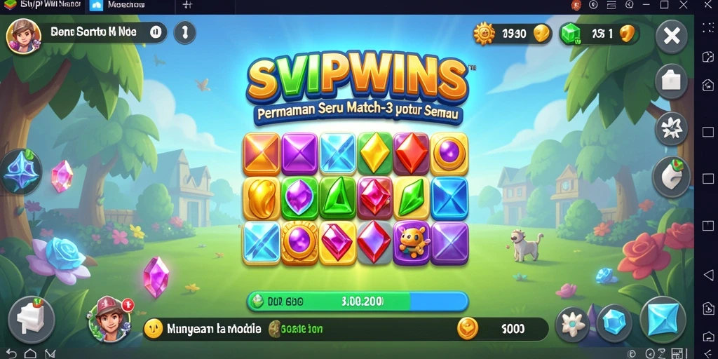 Tampilan gameplay menarik dari SVIPWINS dalam genre Match-3.