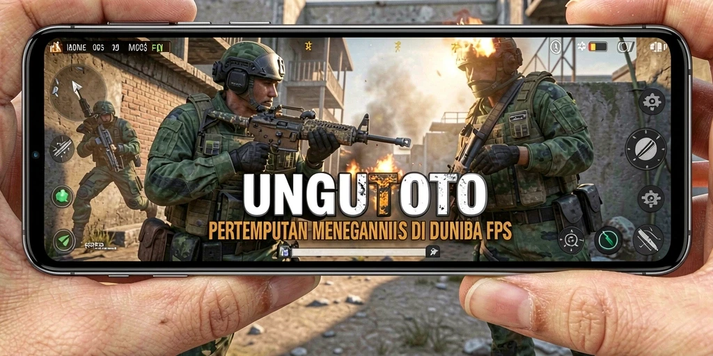 Screenshot gameplay UNGUTOTO menampilkan pertempuran intens dalam mode FPS.