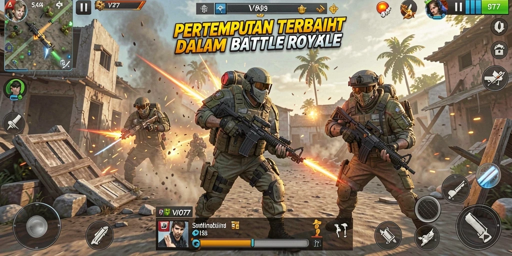 Screenshoot gameplay VIO77 yang menampilkan aksi pertempuran seru.