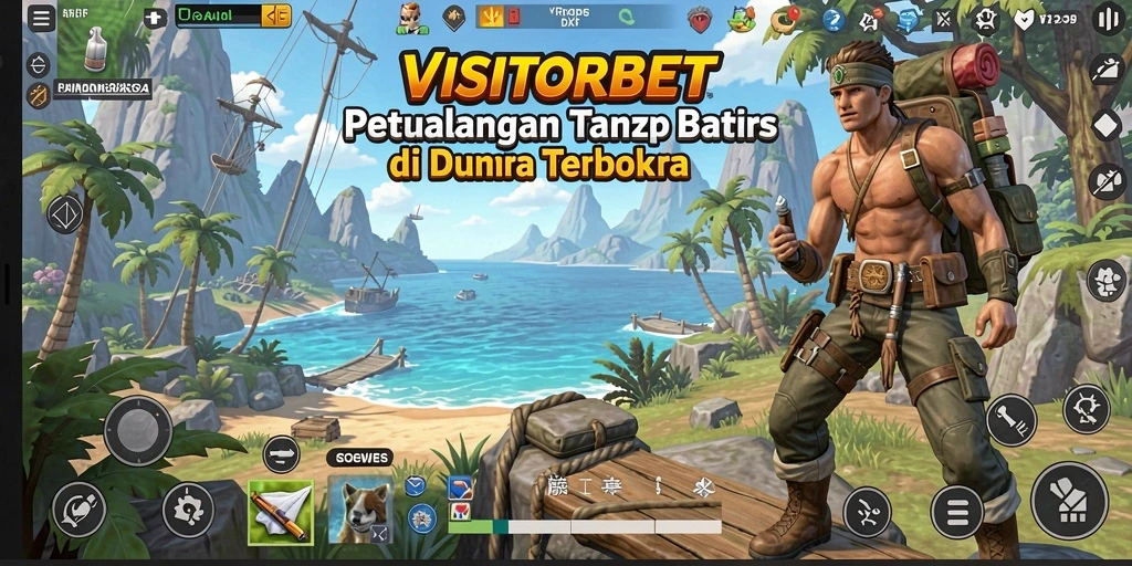 Tampilan gameplay VISITORBET yang memukau dalam dunia terbuka.